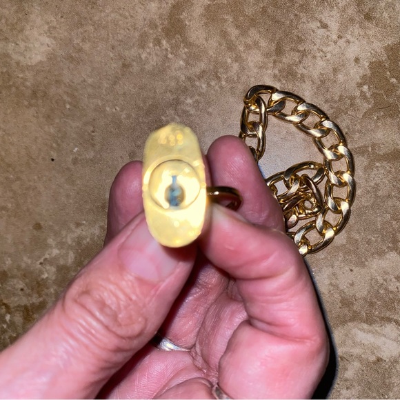 EUC-Authenticated Louis Vuitton Lock with an unbranded chain - Picture 6 of 7